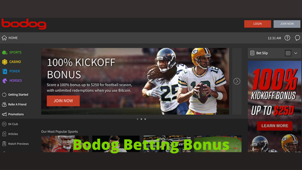 Bodog Site Appearance